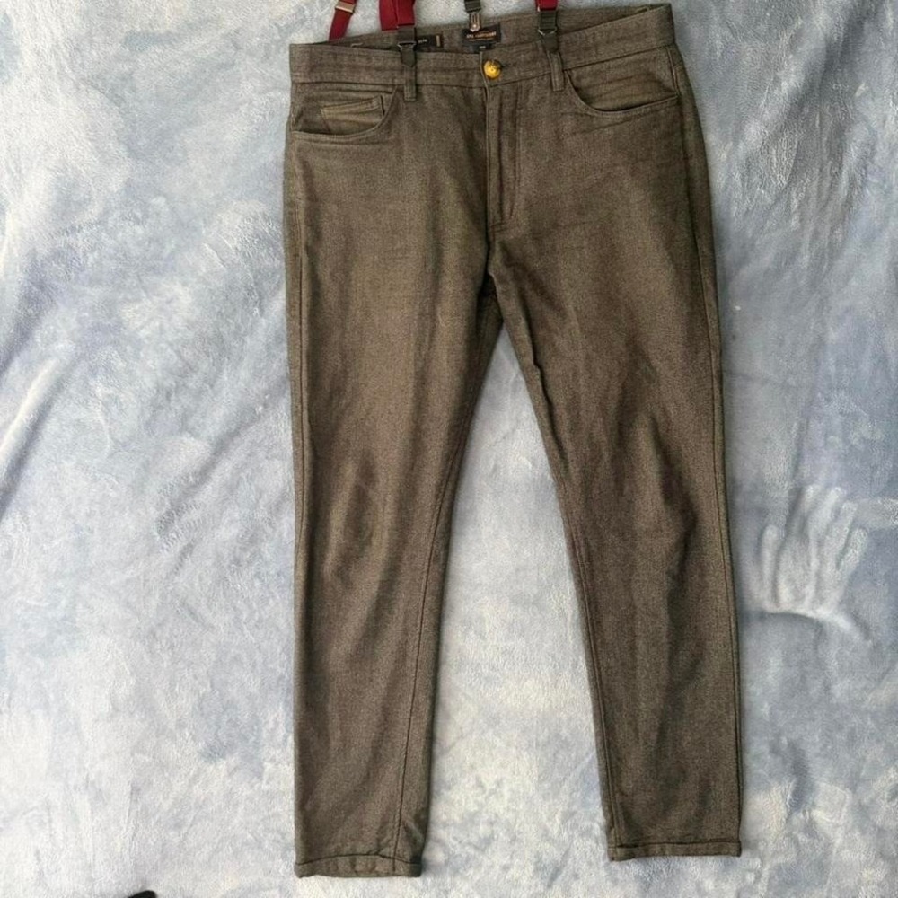 CPO Provisions brown trousers‎ with red suspenders men Size 34